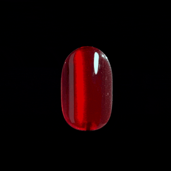 colorFX by Impress No Glue Fake Press On Nails - Hidden Gem | Solid, Red, Short, Oval, Manicure