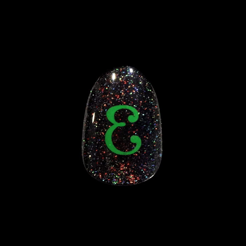 WICKED X Kiss | I Look Good in Green | Design, Black, Short, Almond